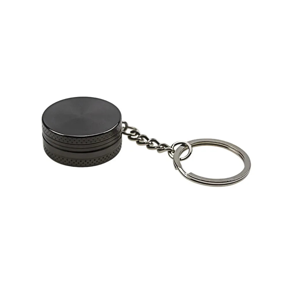 30Mm Mini 2-Layers Herb Tobacco Grinder with Keychain Cigarette Grinder Spice Cigarette Herb Tobacco Grinder Crusher Hand Miller
