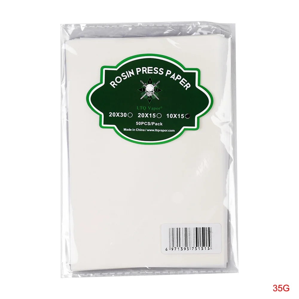 50Pcs LTQ Vapor Rosin Press Paper Food Grade Non Stick Baking Paper for Rosin Extracting Machine
