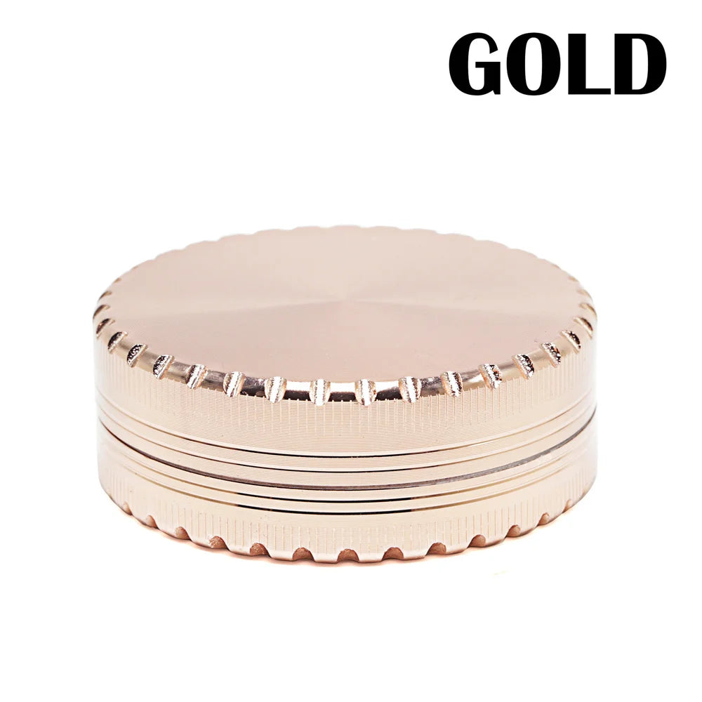 63Mm Toothless Tobacco Herb Grinder Herbal Grinders 2 Layers Creative Aluminum Alloy Smoke Breaker Spice Crusher Mill Shredder