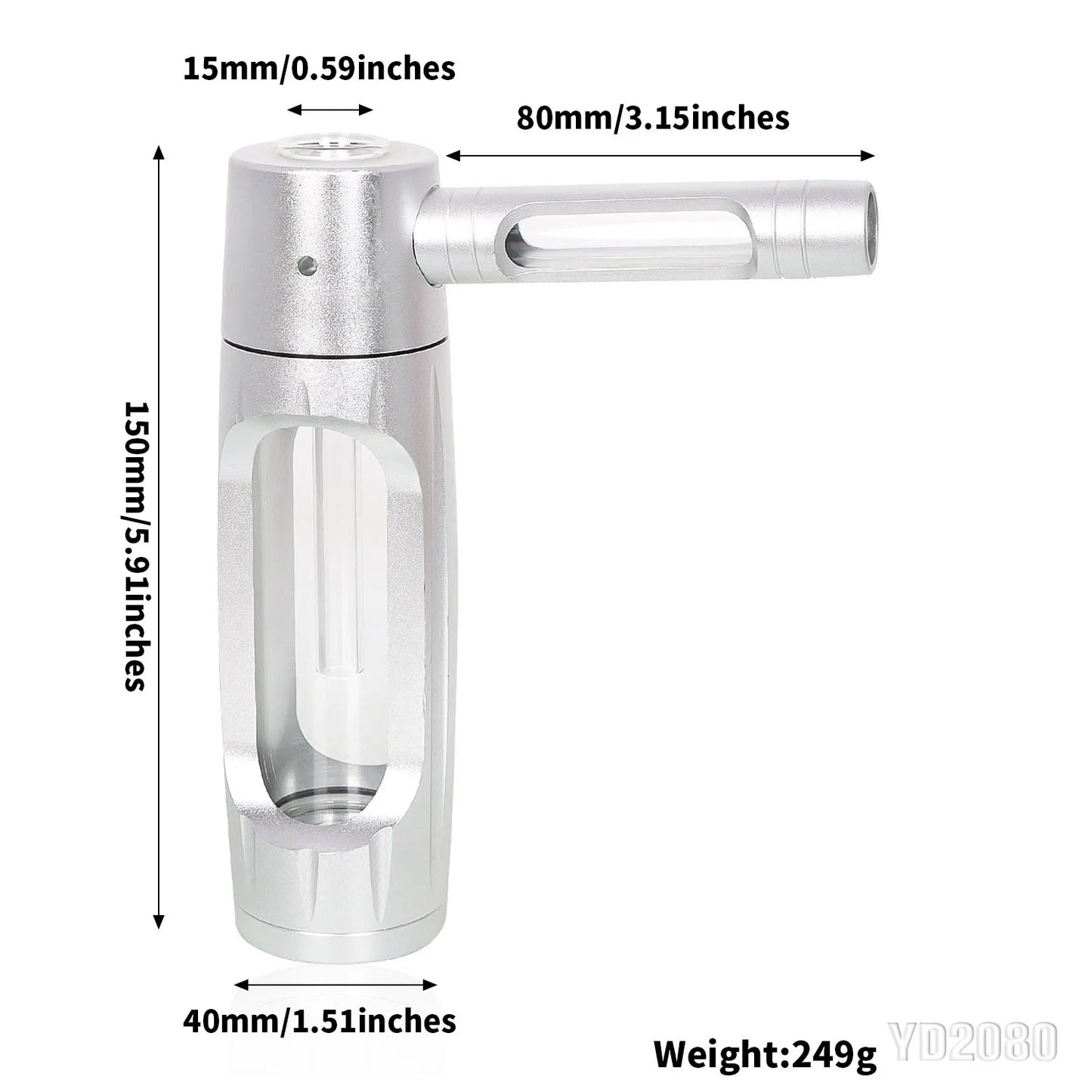 New Metal Popular Bottle Water Pipe Portable Mini Hookah Shisha Tobacco Smoking Pipes Gift of Health Metal Tube Filter