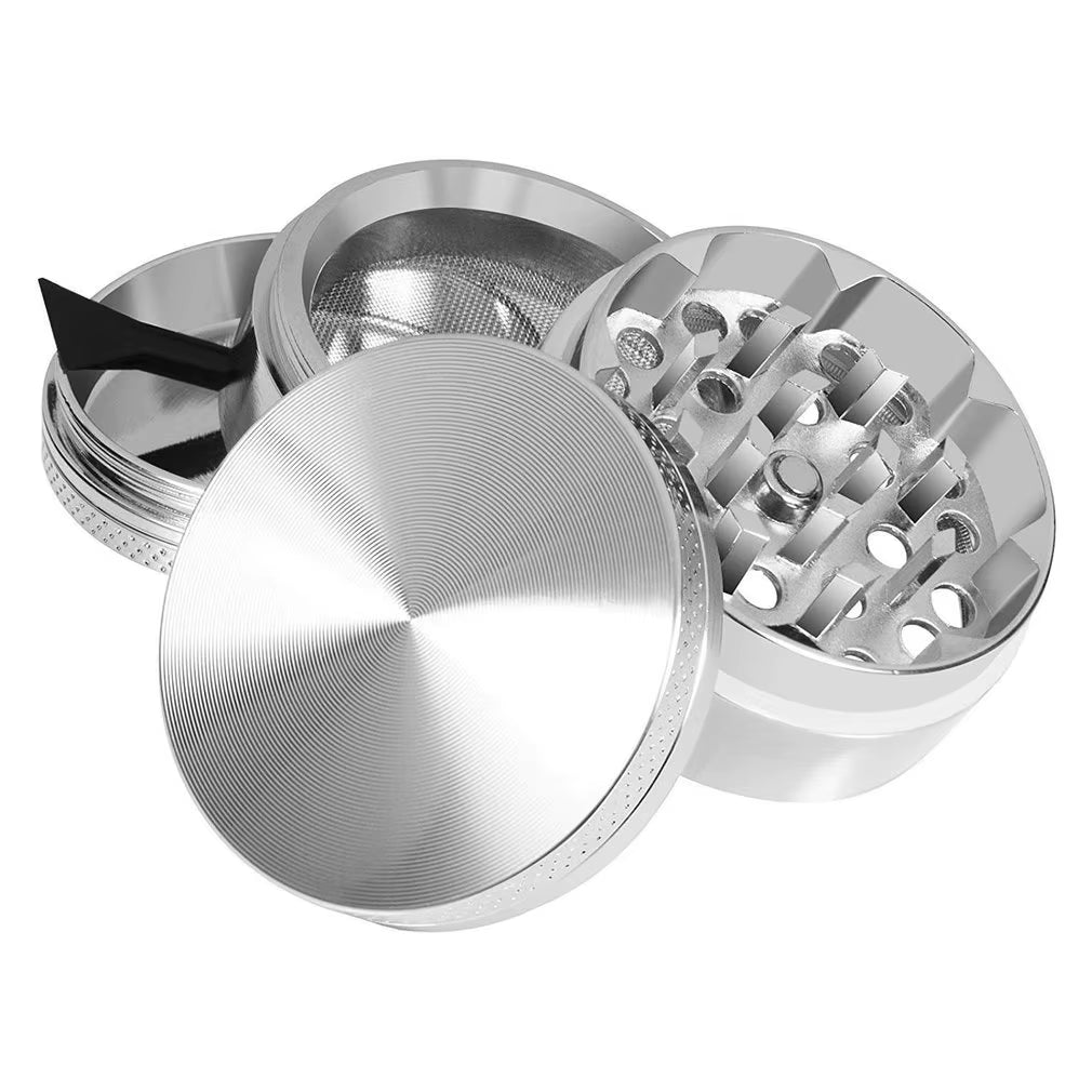 40Mm Herb Metal Grinder 4-Layer Iridescent Tobacco Grinder Spice Miller Crusher Zinc Alloy Smoke Accessories Nano Paint Surface