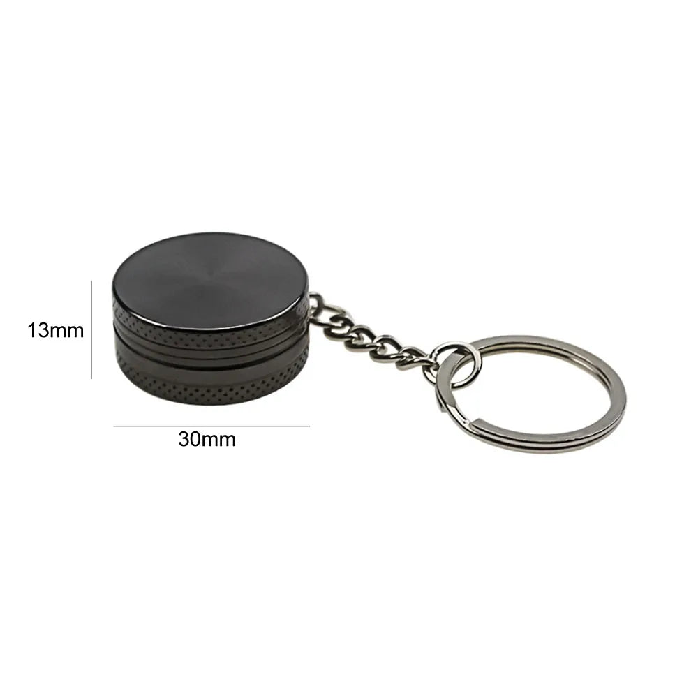 30Mm Mini 2-Layers Herb Tobacco Grinder with Keychain Cigarette Grinder Spice Cigarette Herb Tobacco Grinder Crusher Hand Miller