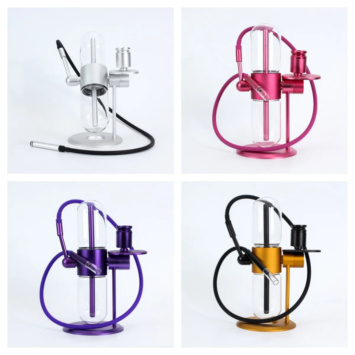 Diamond Gravity Water Hook Set 360 Degree Rotating Glass Bowl Water Pipe Complete Set High Quality Gravity Water Bottle