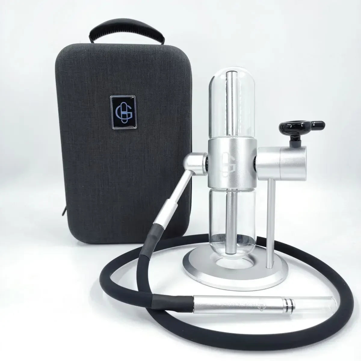 High Qulity Hookah Pipes Smoking Grass Set with Glass Tobacco Bowls Portable Handbag Metal Shisha Water Pipes Smoking Accessory