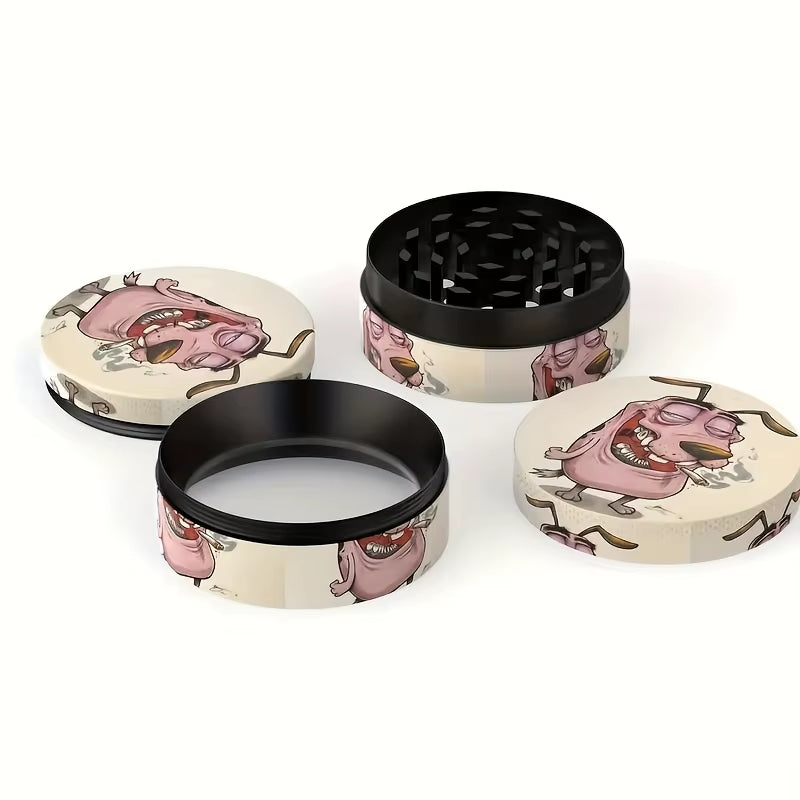 2In Zinc Alloy Cartoon Dog Herb Grinder Fuuny Tobacco Spice Crusher Mill Cigarette Cigar Raw Grass Grinder Smoking Accessories