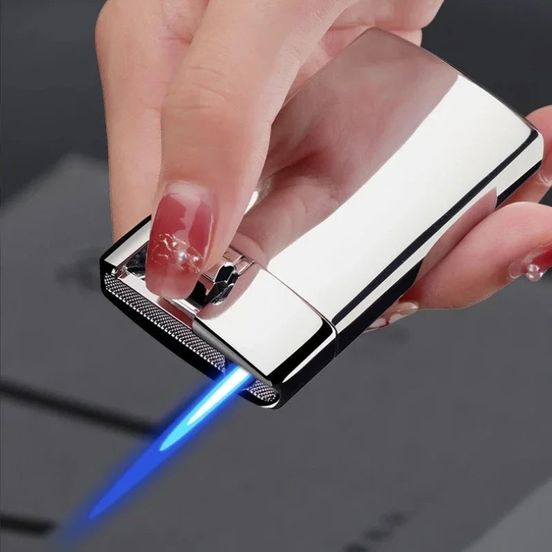 2025 New Creative Cigarette Butt Cigar Lighter Windproof Blue Flame Straight Metal Lighter Men'S Gift Smoke Accesoires