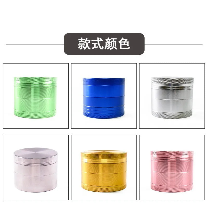 4-Pieces 40Mm Herb Pink Tobacco Grinder Smoking Accessories Manual Hand Grass Spice Aluminium Zinc Grinder Smoking Pipe
