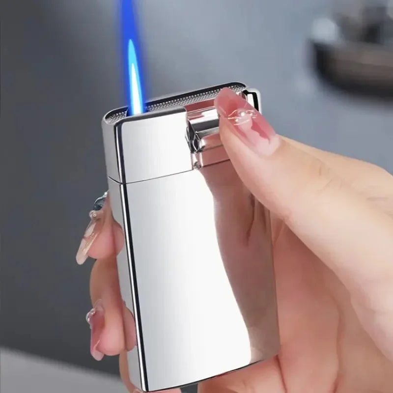 2025 New Creative Cigarette Butt Cigar Lighter Windproof Blue Flame Straight Metal Lighter Men'S Gift Smoke Accesoires