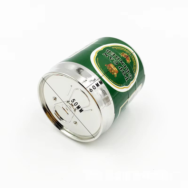 50Mm Zinc Alloy Herb Smoking Tobacco Grinder Crusher 4 Layer Tobacco Grinder Small Beer Zip Top Can Metal Grinder Grinder