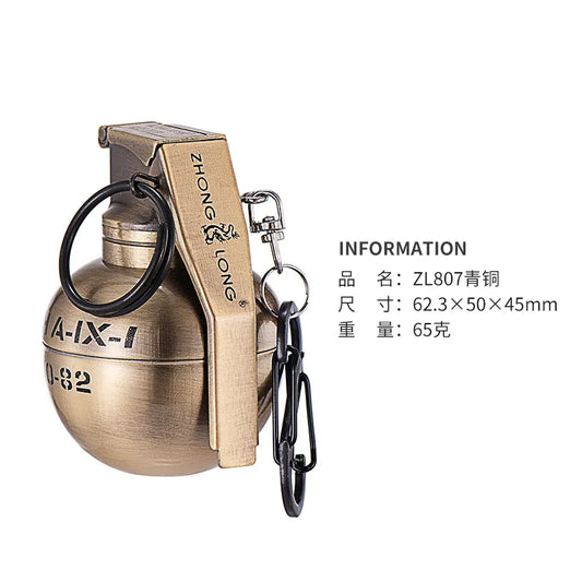 Grenade Model Cigar Igniter Creative Metal Windproof Lighter Novel Cigarette Lighters & Smoking Accessories Factory Direct Sales