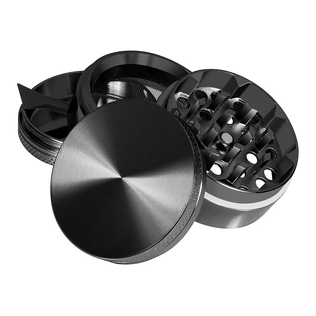 40Mm Herb Metal Grinder 4-Layer Iridescent Tobacco Grinder Spice Miller Crusher Zinc Alloy Smoke Accessories Nano Paint Surface