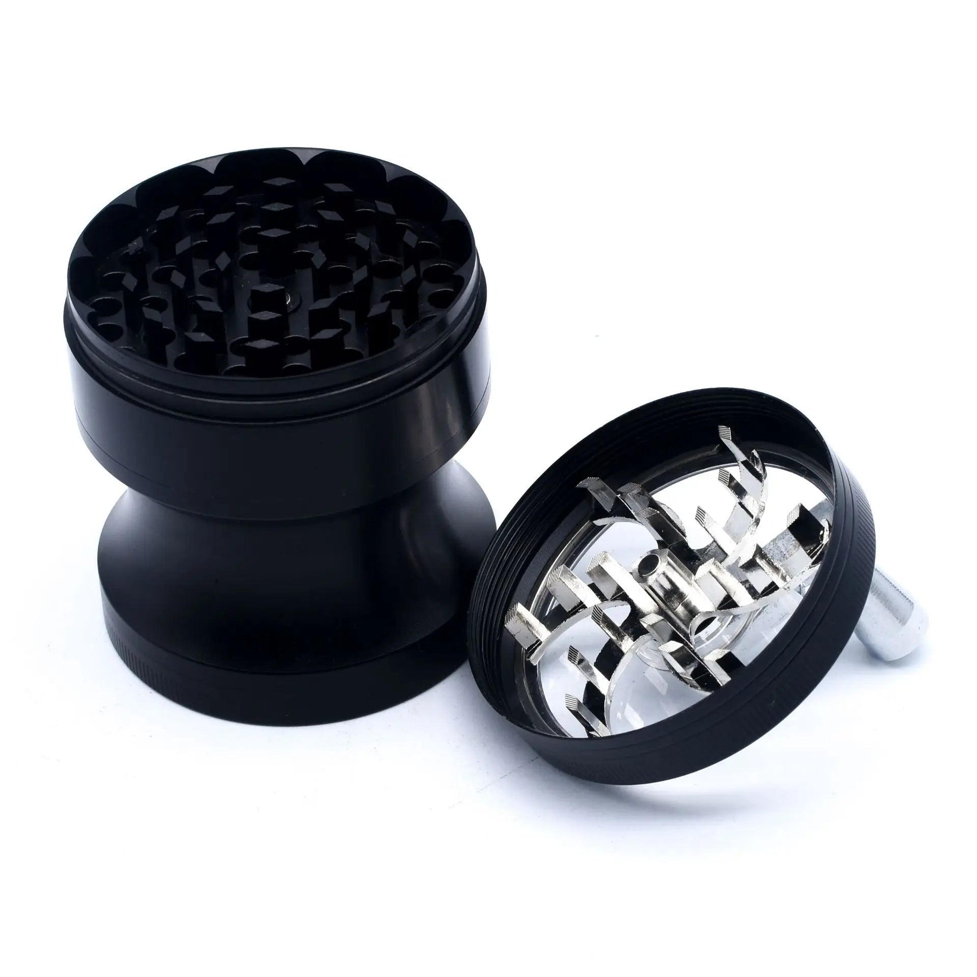 63Mm Herbal Crusher Tobacco Grinder Smoke Manual Kitchen Herb Metal 4 Layer Grinders Spice Mill Cigarette Accessories