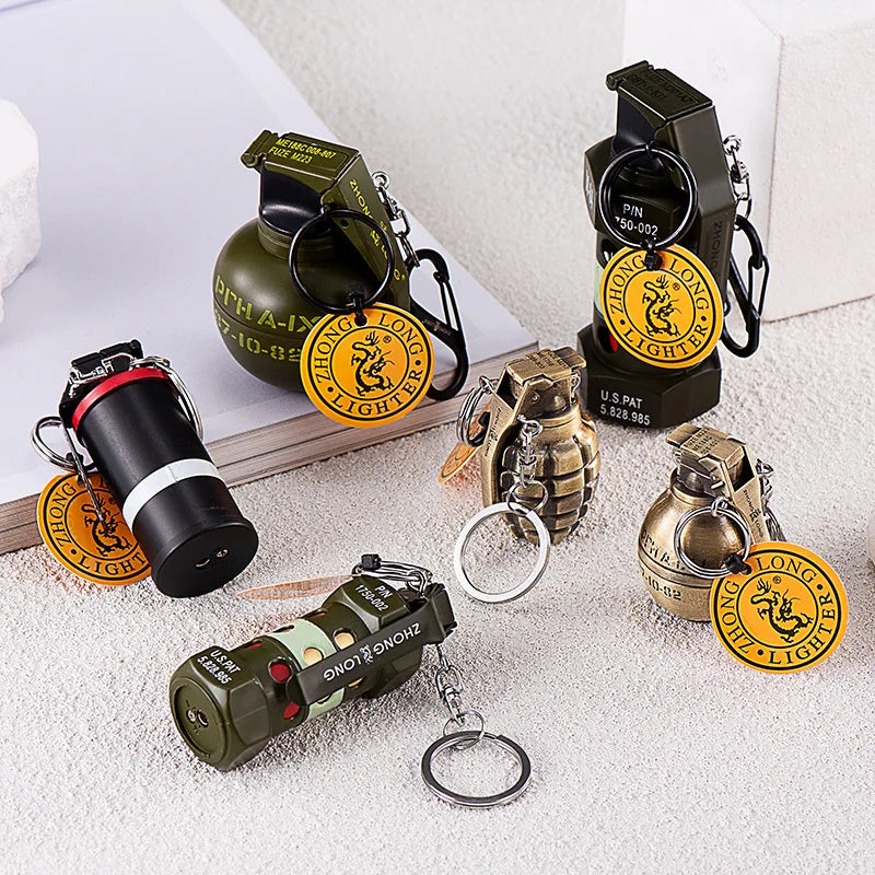 Grenade Model Cigar Igniter Creative Metal Windproof Lighter Novel Cigarette Lighters & Smoking Accessories Factory Direct Sales