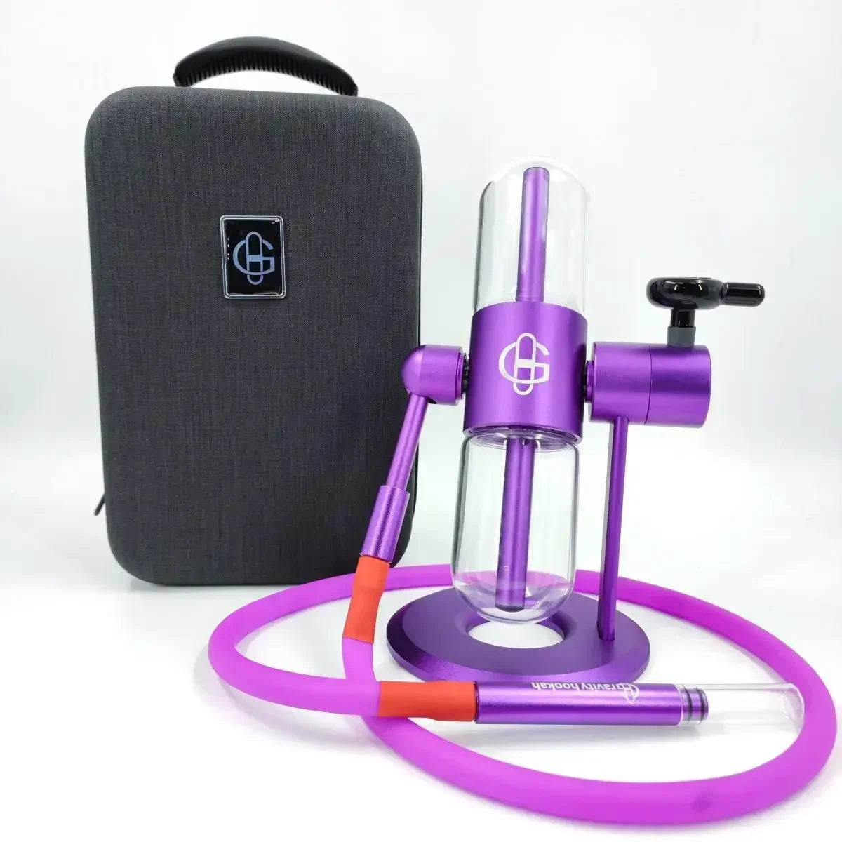 High Qulity Hookah Pipes Smoking Grass Set with Glass Tobacco Bowls Portable Handbag Metal Shisha Water Pipes Smoking Accessory