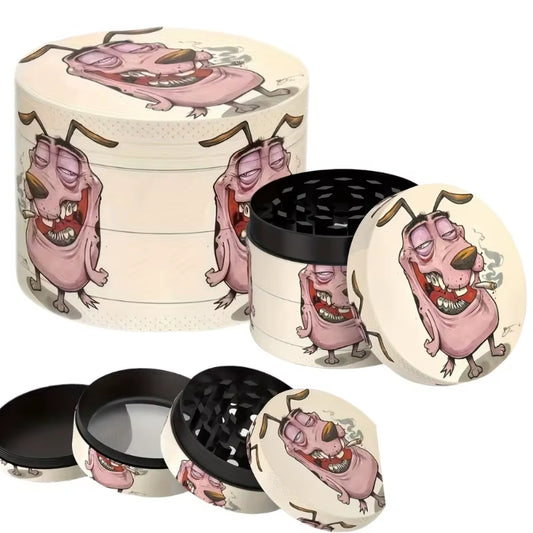 2In Zinc Alloy Cartoon Dog Herb Grinder Fuuny Tobacco Spice Crusher Mill Cigarette Cigar Raw Grass Grinder Smoking Accessories