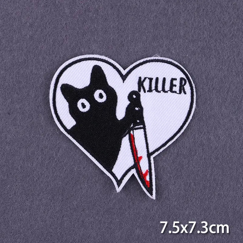 New Frog Patches on Clothes Cartoon Cat Stickers Iron on Patches for Clothing Fusible Patch Clothes Patches Cheap Patch Badge