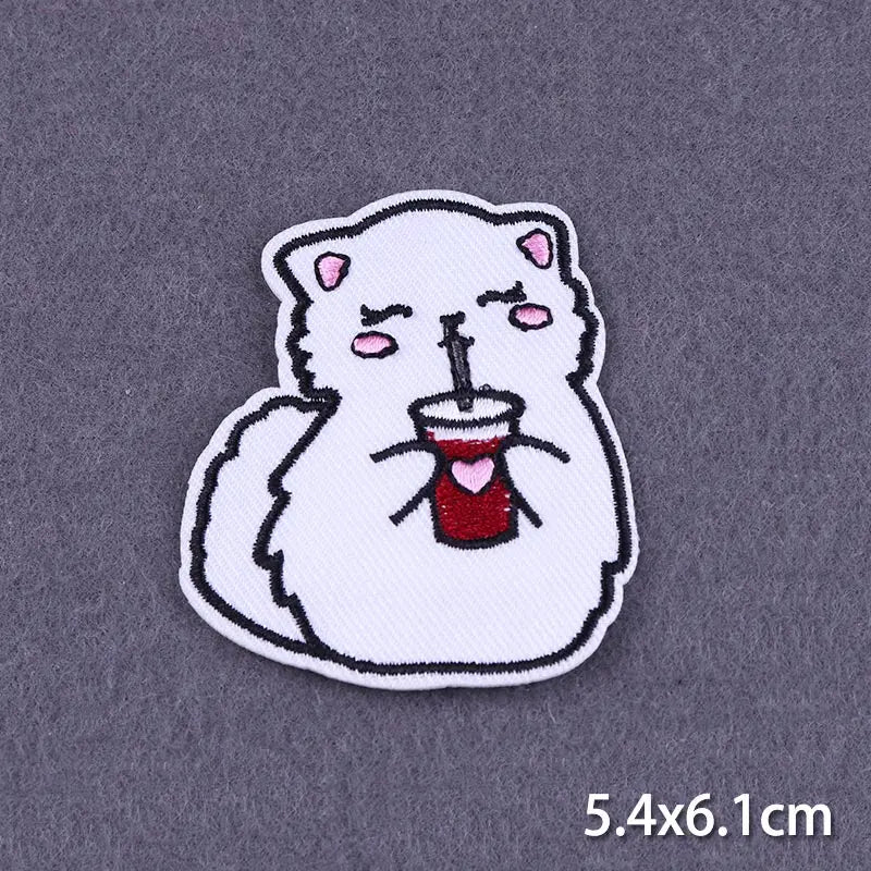 New Frog Patches on Clothes Cartoon Cat Stickers Iron on Patches for Clothing Fusible Patch Clothes Patches Cheap Patch Badge