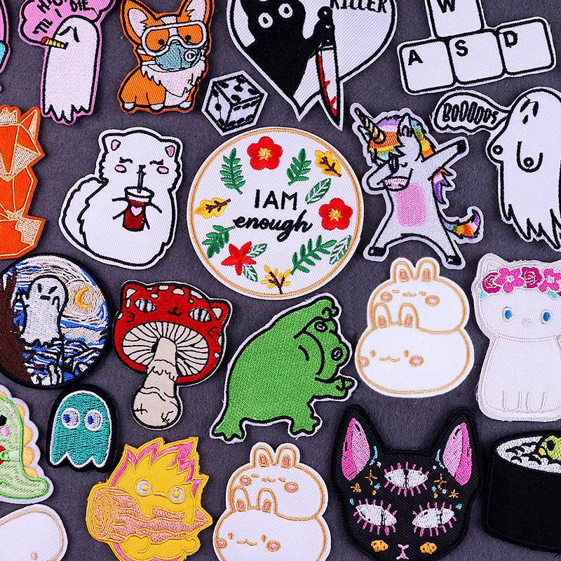 New Frog Patches on Clothes Cartoon Cat Stickers Iron on Patches for Clothing Fusible Patch Clothes Patches Cheap Patch Badge