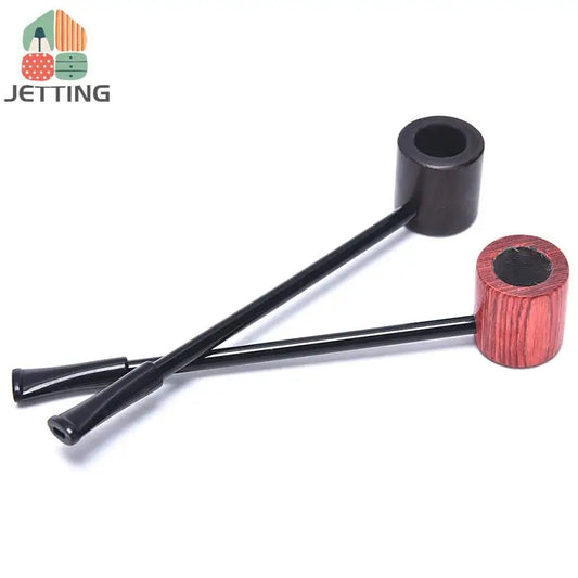 1 Pieces Ebony Wood Pipe Smoking Pipes Portable Smoking Pipe Herb Tobacco Pipes