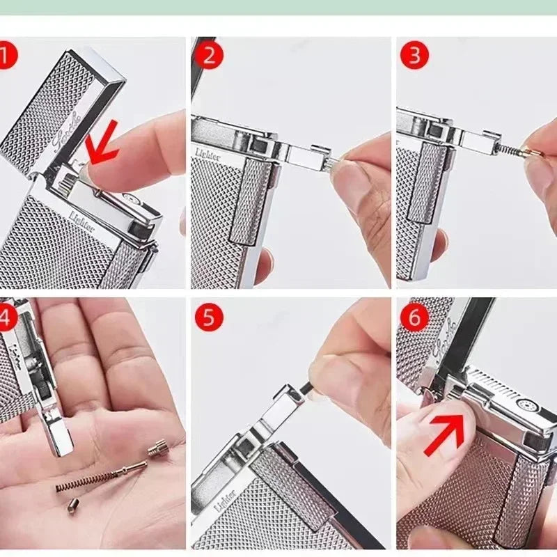 Metal Windproof Torch Gas Lighter Double Flame Butane Lighter Smoking Accessory Gadgets for Men Gift Cigarette Lighter