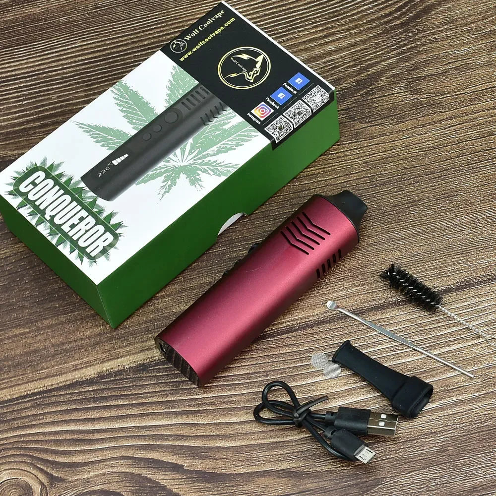 Conqueror Dry Herb Vaporizer Kit by Wolfcoolvape | 2200Mah Temperature Adjustable Mod