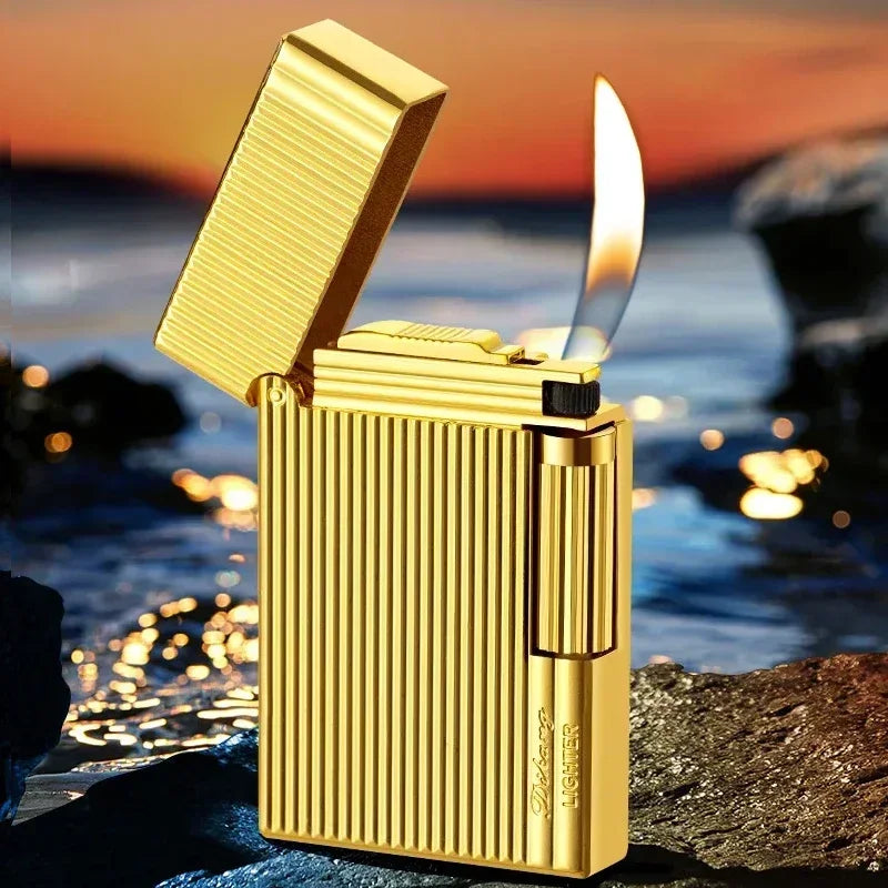 Metal Windproof Torch Gas Lighter Double Flame Butane Lighter Smoking Accessory Gadgets for Men Gift Cigarette Lighter