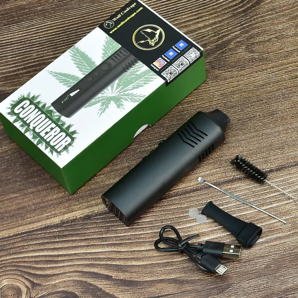 Conqueror Dry Herb Vaporizer Kit by Wolfcoolvape | 2200Mah Temperature Adjustable Mod