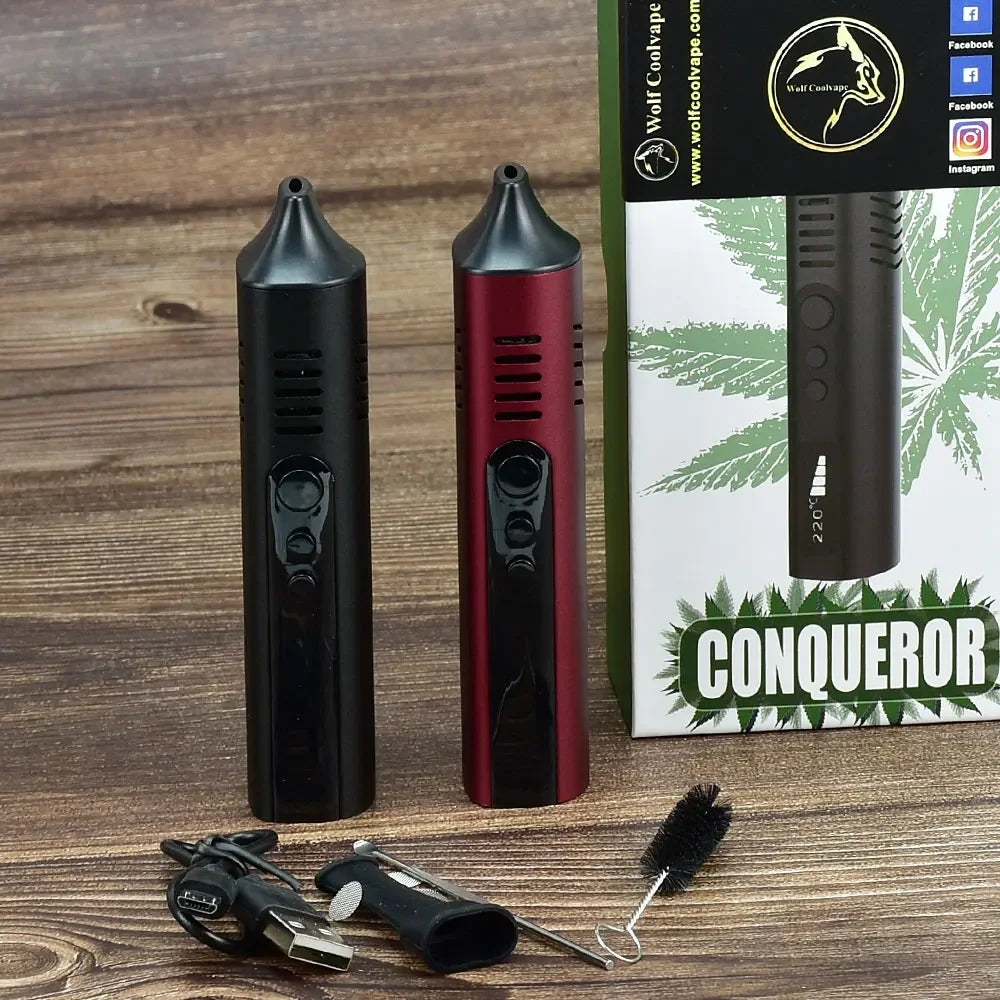 Conqueror Dry Herb Vaporizer Kit by Wolfcoolvape | 2200Mah Temperature Adjustable Mod