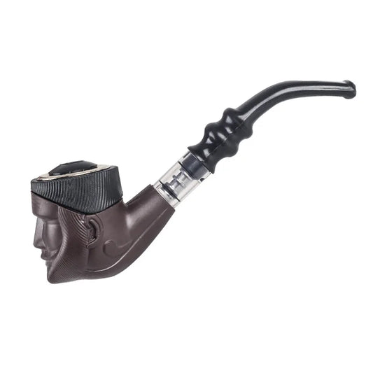 Portable Tobacco Bent Pipe Wooden Smoking Filter Grinder Handheld Herb Pipes Cleaning Durable Cigarette Accessories Men'S Gifts