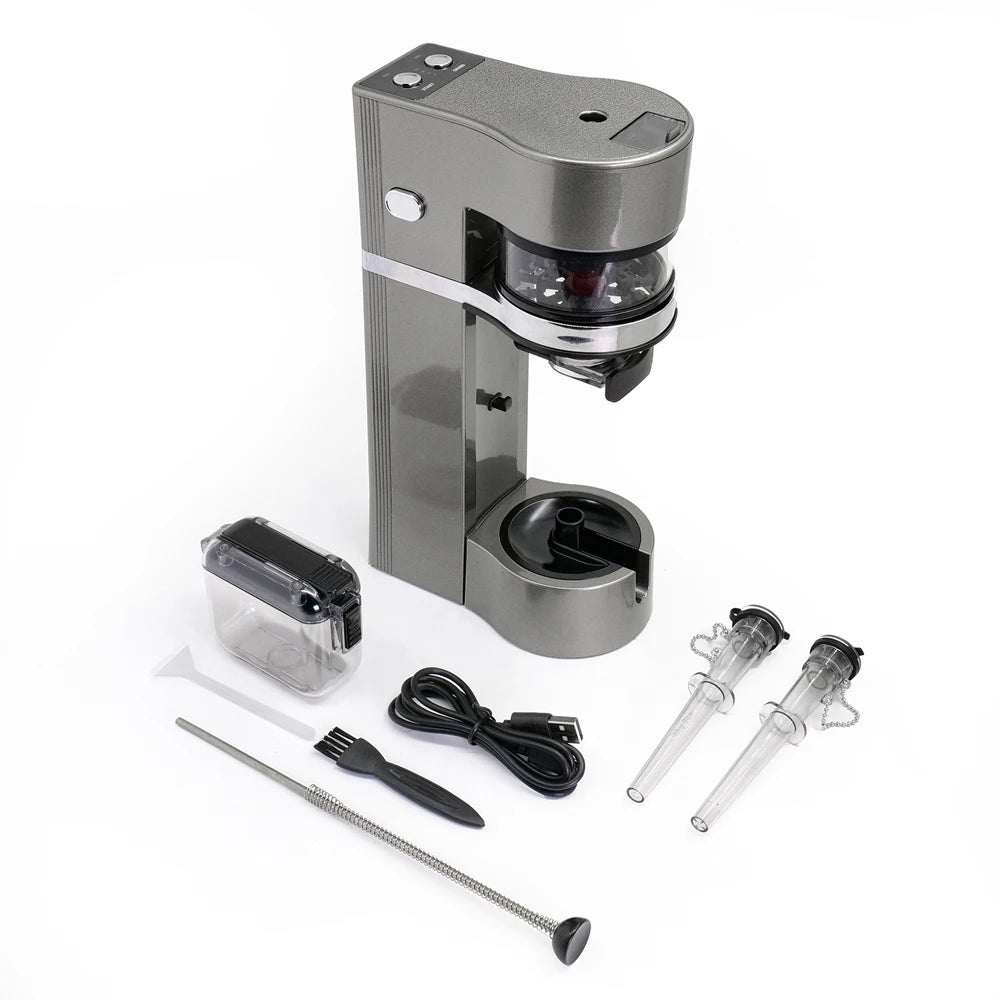 Electric Herb Grass Grinder USB Cable with 1 1/4&King Size Tube Tobacco Filller Machine Spice Crusher Ball Chain Grinder