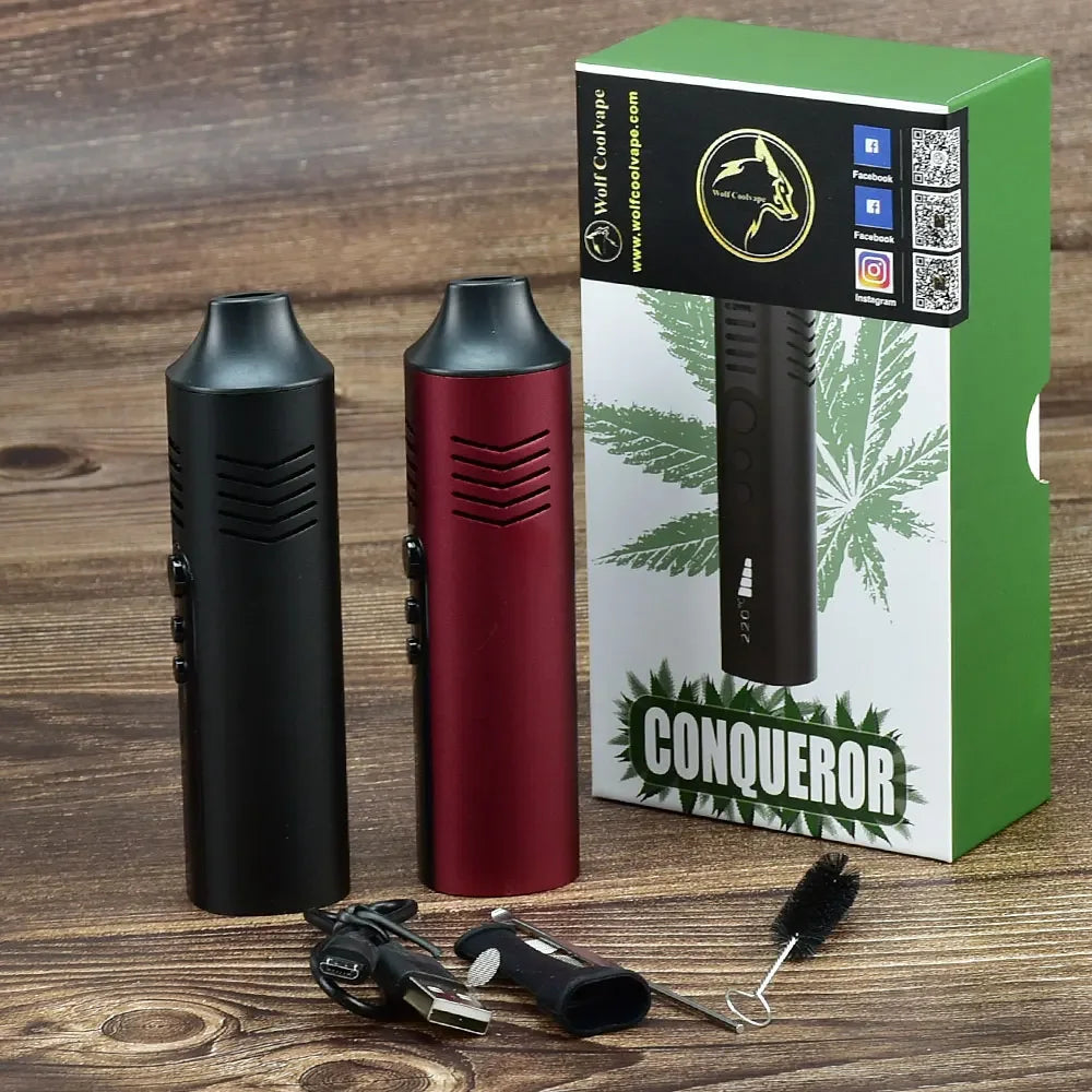 Conqueror Dry Herb Vaporizer Kit by Wolfcoolvape | 2200Mah Temperature Adjustable Mod