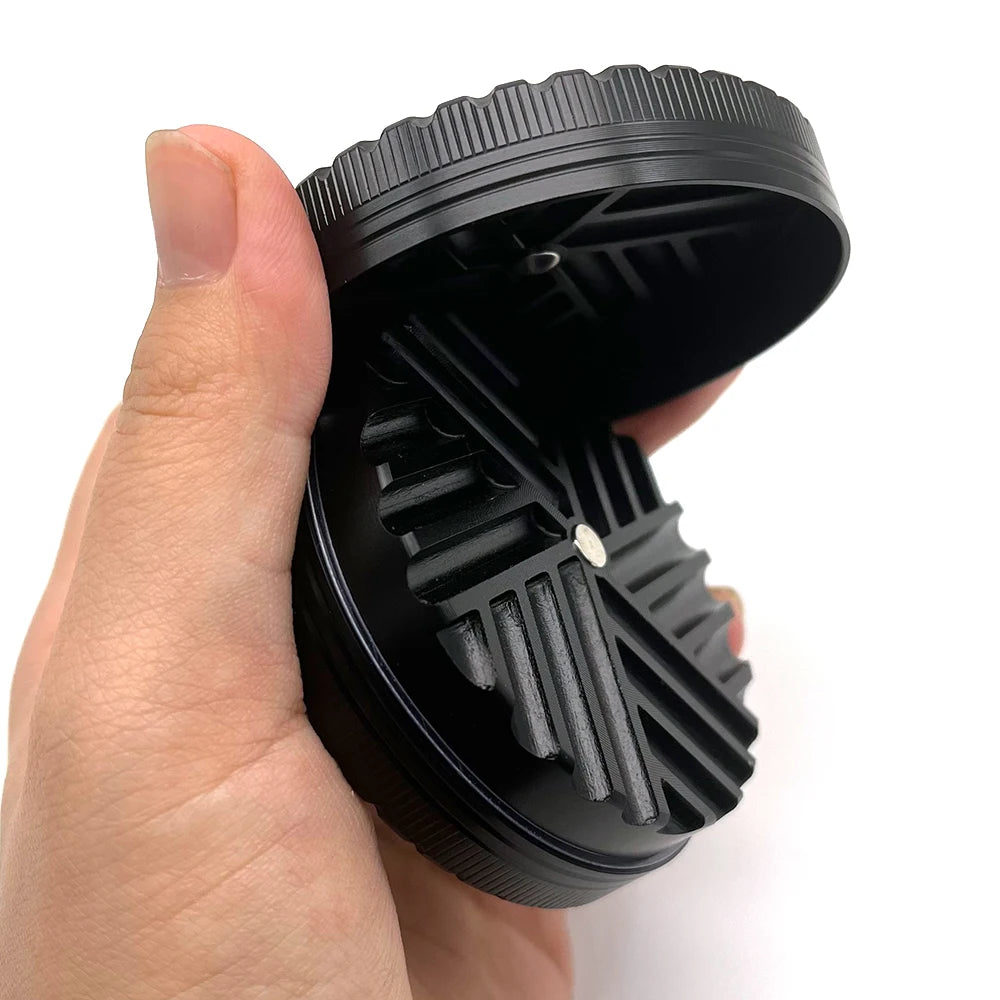 63Mm Toothless Tobacco Herb Grinder Herbal Grinders 2 Layers Creative Aluminum Alloy Smoke Breaker Spice Crusher Mill Shredder