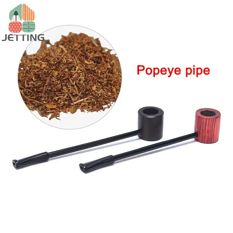 1 Pieces Ebony Wood Pipe Smoking Pipes Portable Smoking Pipe Herb Tobacco Pipes