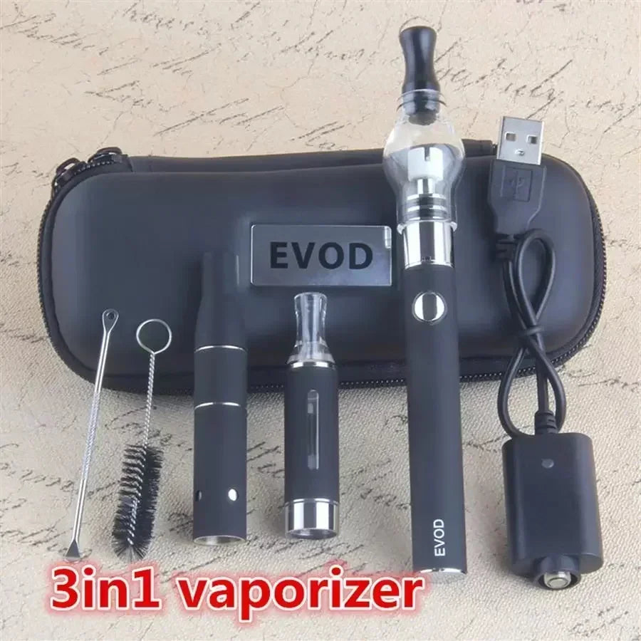 Vaper Vapers Vapes 3 in 1 Vape Pen Kits Evod Battery MT3 Eliquid Globe Glass Wax Ago G5 Dry Herb Atomizers Vaporizer Smoke
