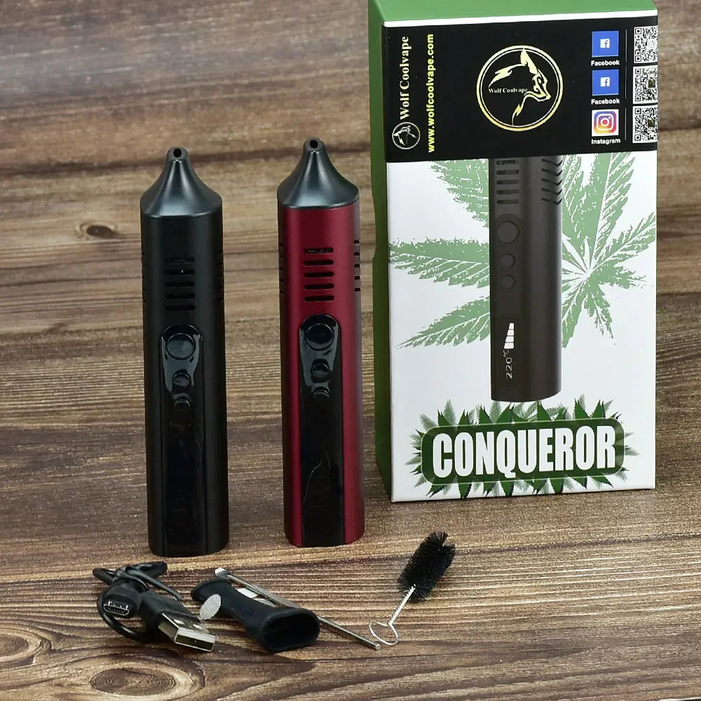 Conqueror Dry Herb Vaporizer Kit by Wolfcoolvape | 2200Mah Temperature Adjustable Mod