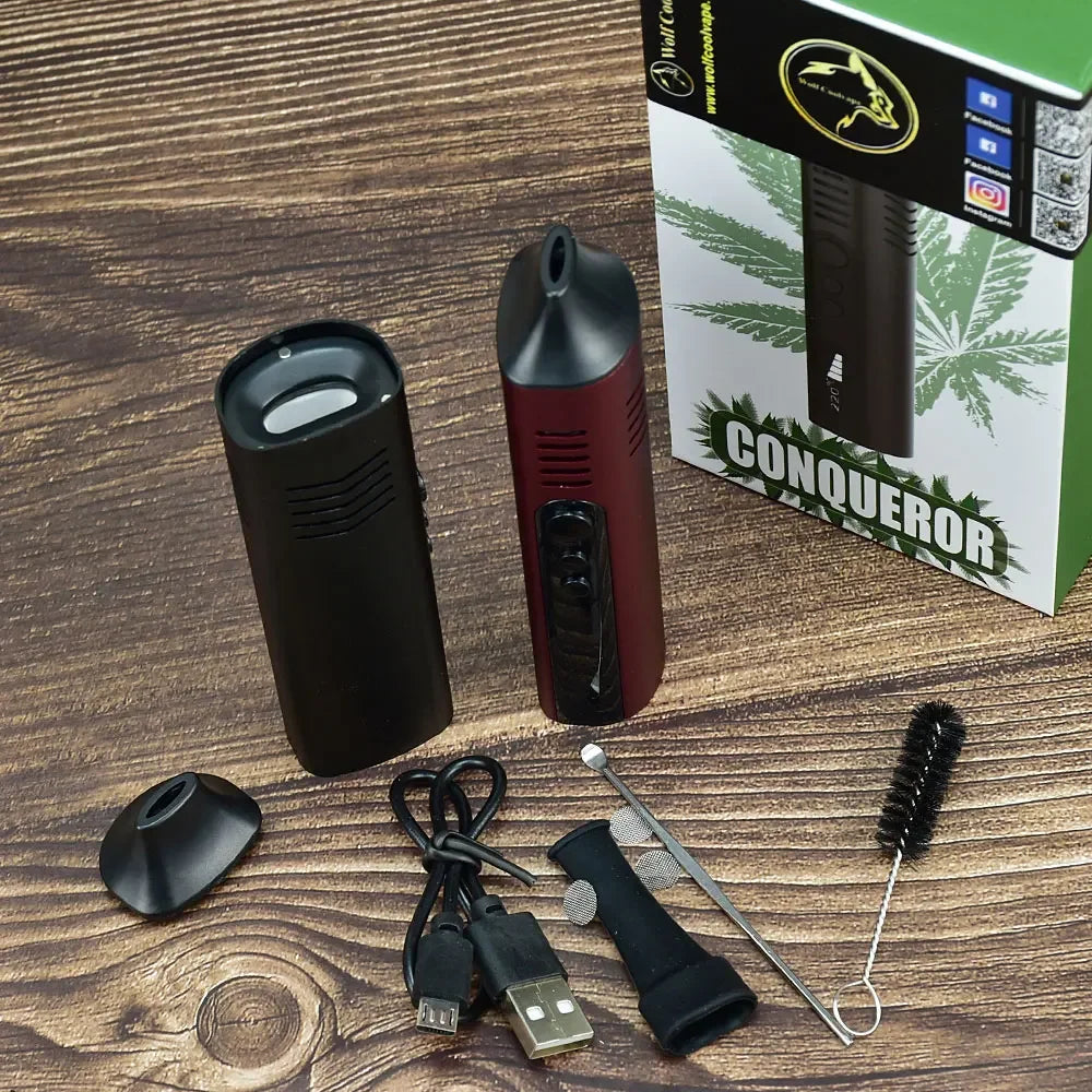 Conqueror Dry Herb Vaporizer Kit by Wolfcoolvape | 2200Mah Temperature Adjustable Mod