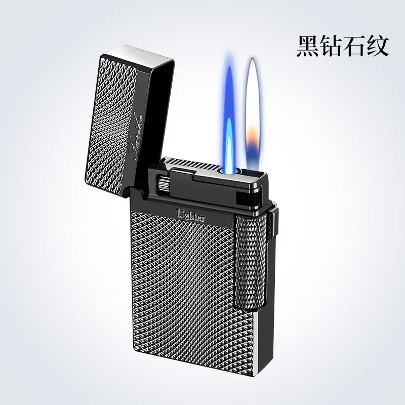 Metal Windproof Torch Gas Lighter Double Flame Butane Lighter Smoking Accessory Gadgets for Men Gift Cigarette Lighter