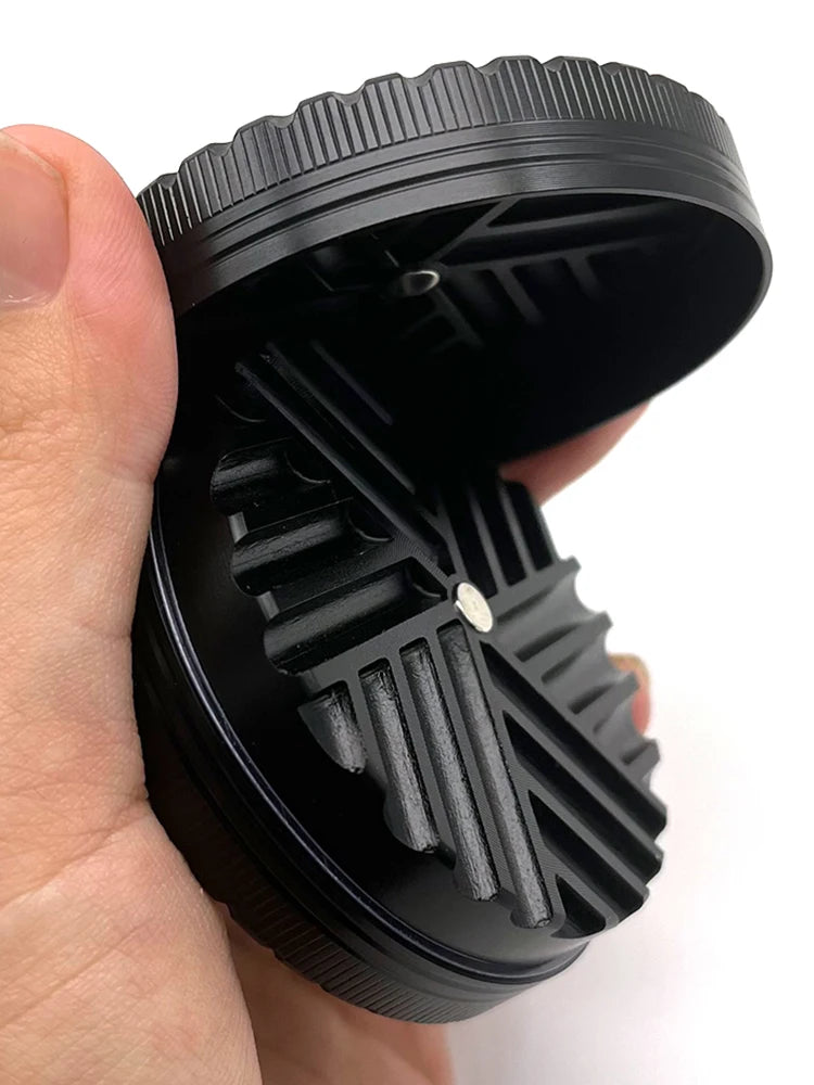 63Mm Toothless Tobacco Herb Grinder Herbal Grinders 2 Layers Creative Aluminum Alloy Smoke Breaker Spice Crusher Mill Shredder