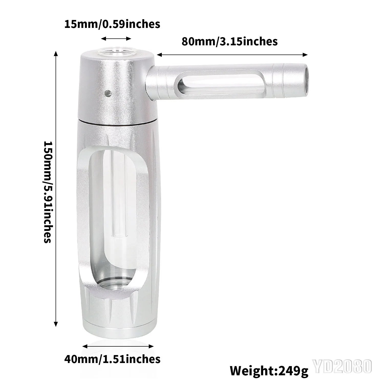 New Metal Popular Bottle Water Pipe Portable Mini Hookah Shisha Tobacco Smoking Pipes Gift of Health Metal Tube Filter