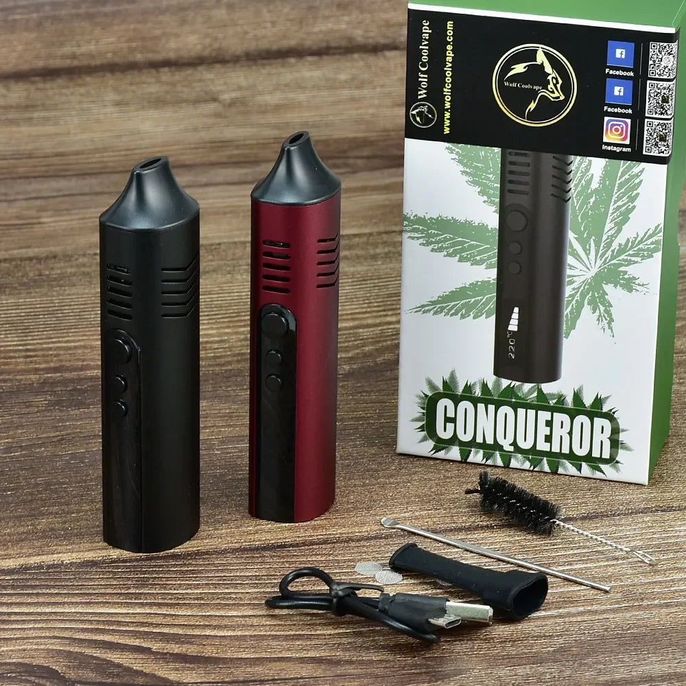 Conqueror Dry Herb Vaporizer Kit by Wolfcoolvape | 2200Mah Temperature Adjustable Mod