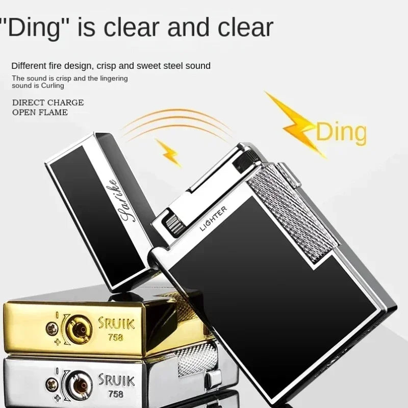 Metal Windproof Torch Gas Lighter Double Flame Butane Lighter Smoking Accessory Gadgets for Men Gift Cigarette Lighter