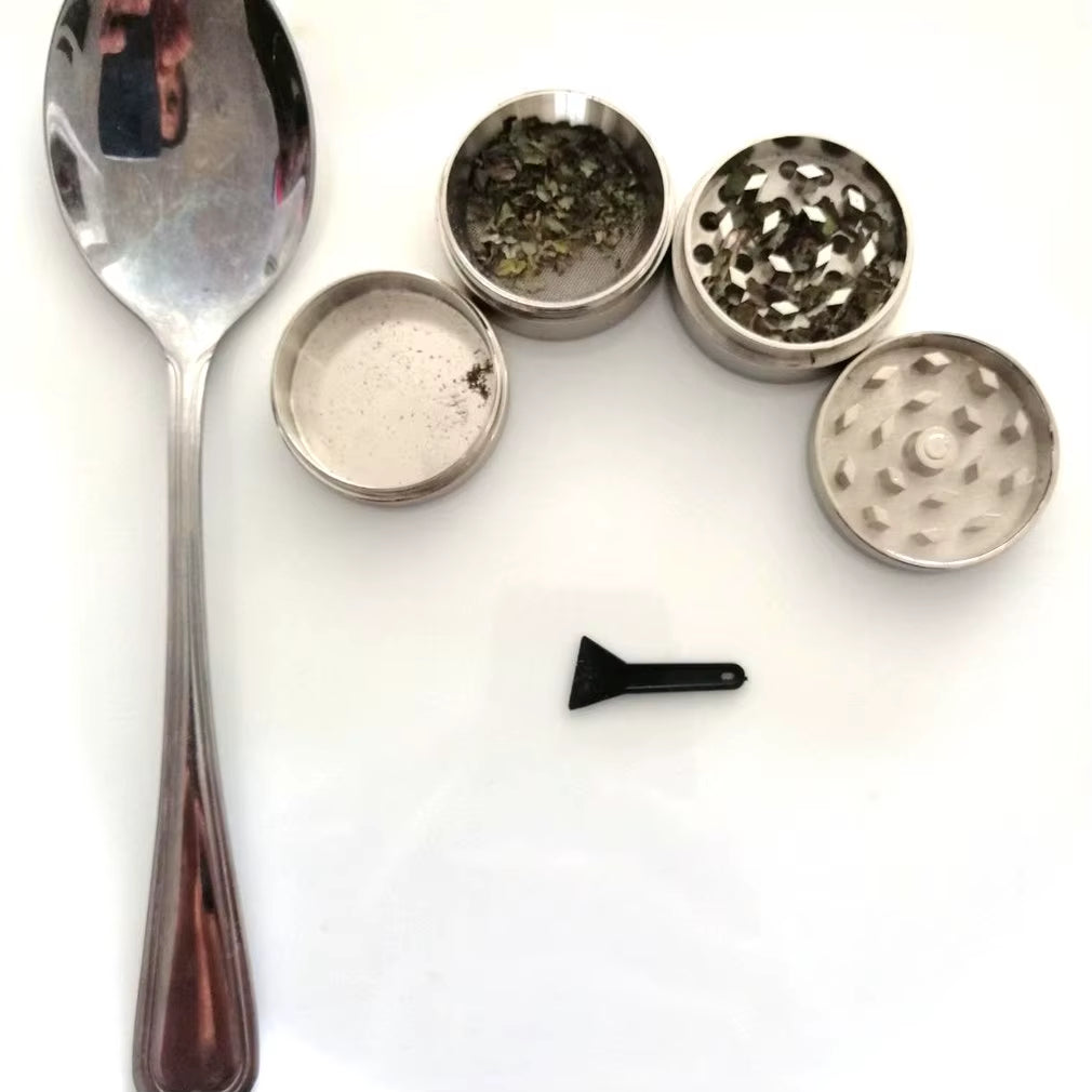 40Mm Herb Metal Grinder 4-Layer Iridescent Tobacco Grinder Spice Miller Crusher Zinc Alloy Smoke Accessories Nano Paint Surface