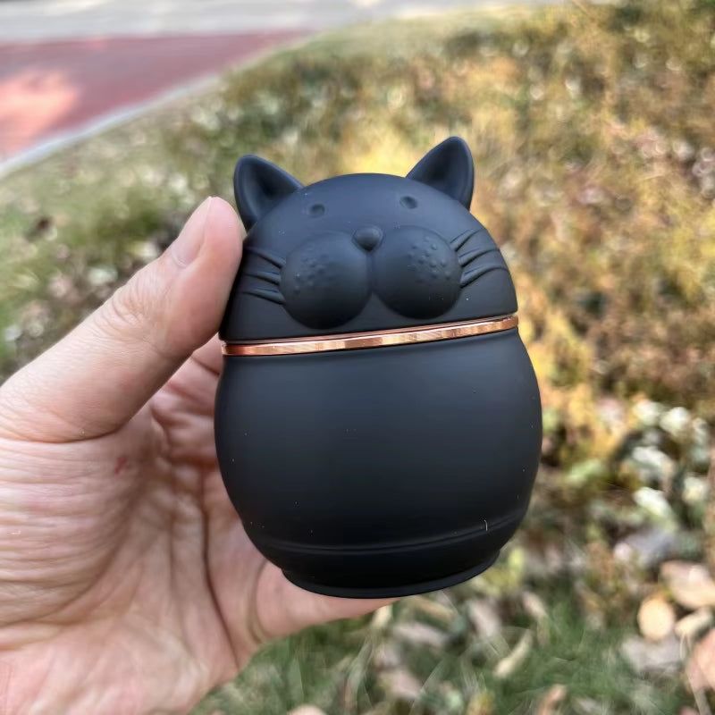 Cute Cat Shape Metal Smoking Grinder Zinc Alloy Cigarette Grinder Spice Grinder Tool