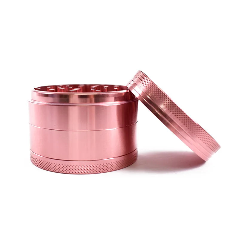 4-Pieces 40Mm Herb Pink Tobacco Grinder Smoking Accessories Manual Hand Grass Spice Aluminium Zinc Grinder Smoking Pipe