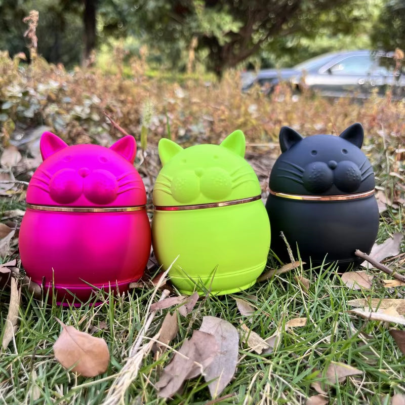 Cute Cat Shape Metal Smoking Grinder Zinc Alloy Cigarette Grinder Spice Grinder Tool