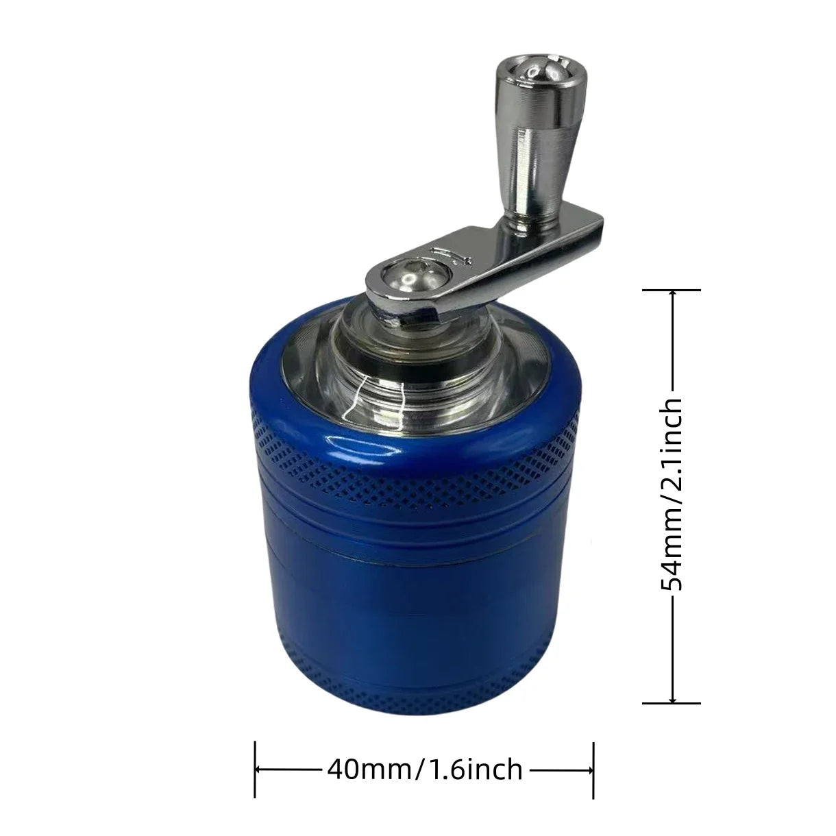 1.6Inch Handle Herb Grinder 4-Layer Manual Spice Mill Metal Pepper Salt Mortar Raw Grass Tobacco Grinder Cigarette Accessories