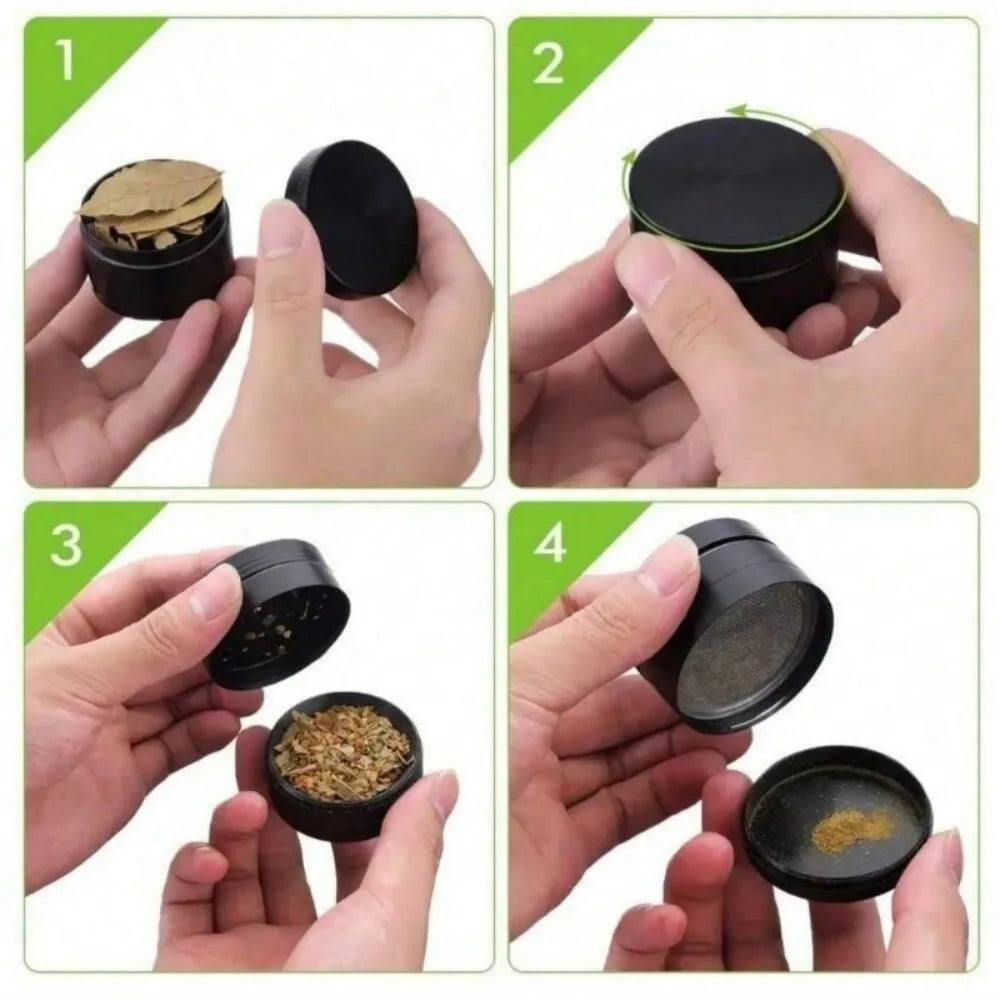 50Mm Metal Astronaut Herb Grinder 4-Layer Spice Mill Mortar Raw Grass Tobacco Grinder Kitchen Tool Cigarette Smoking Accessories