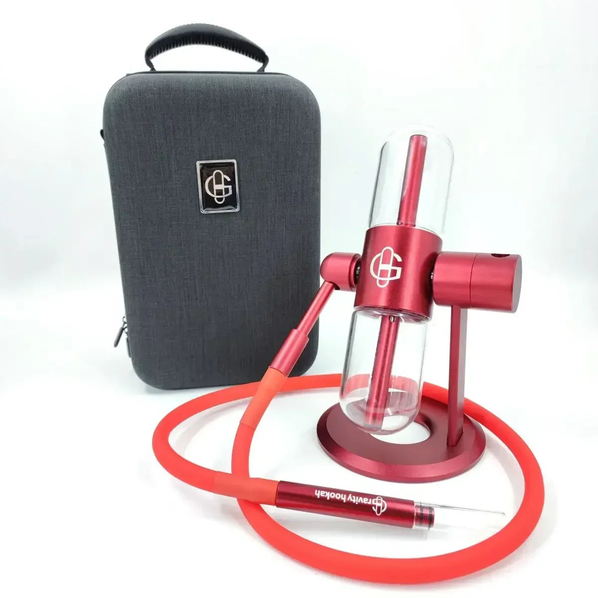 High Qulity Hookah Pipes Smoking Grass Set with Glass Tobacco Bowls Portable Handbag Metal Shisha Water Pipes Smoking Accessory