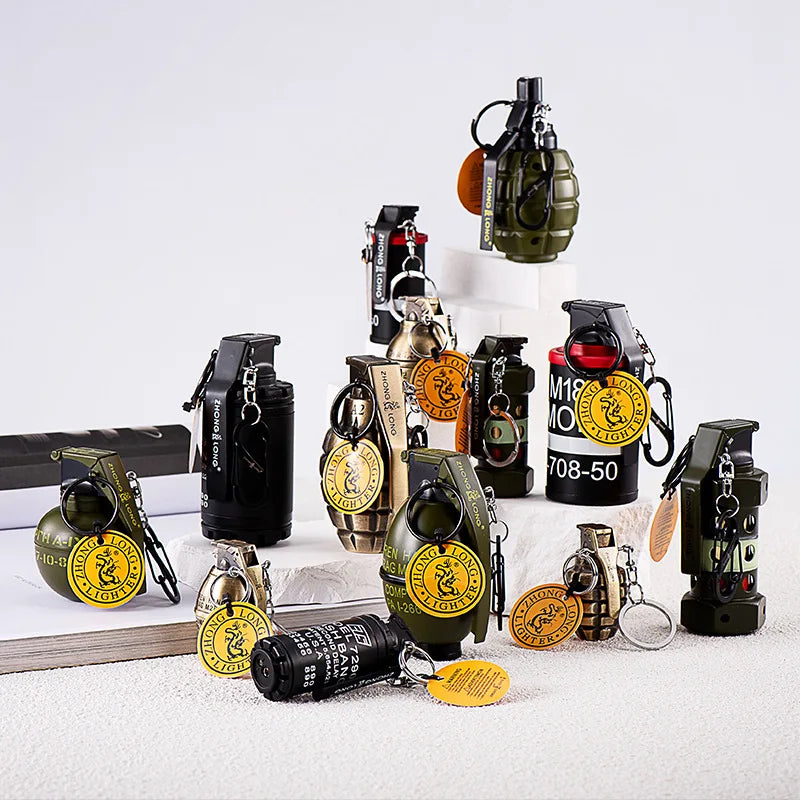Grenade Model Cigar Igniter Creative Metal Windproof Lighter Novel Cigarette Lighters & Smoking Accessories Factory Direct Sales
