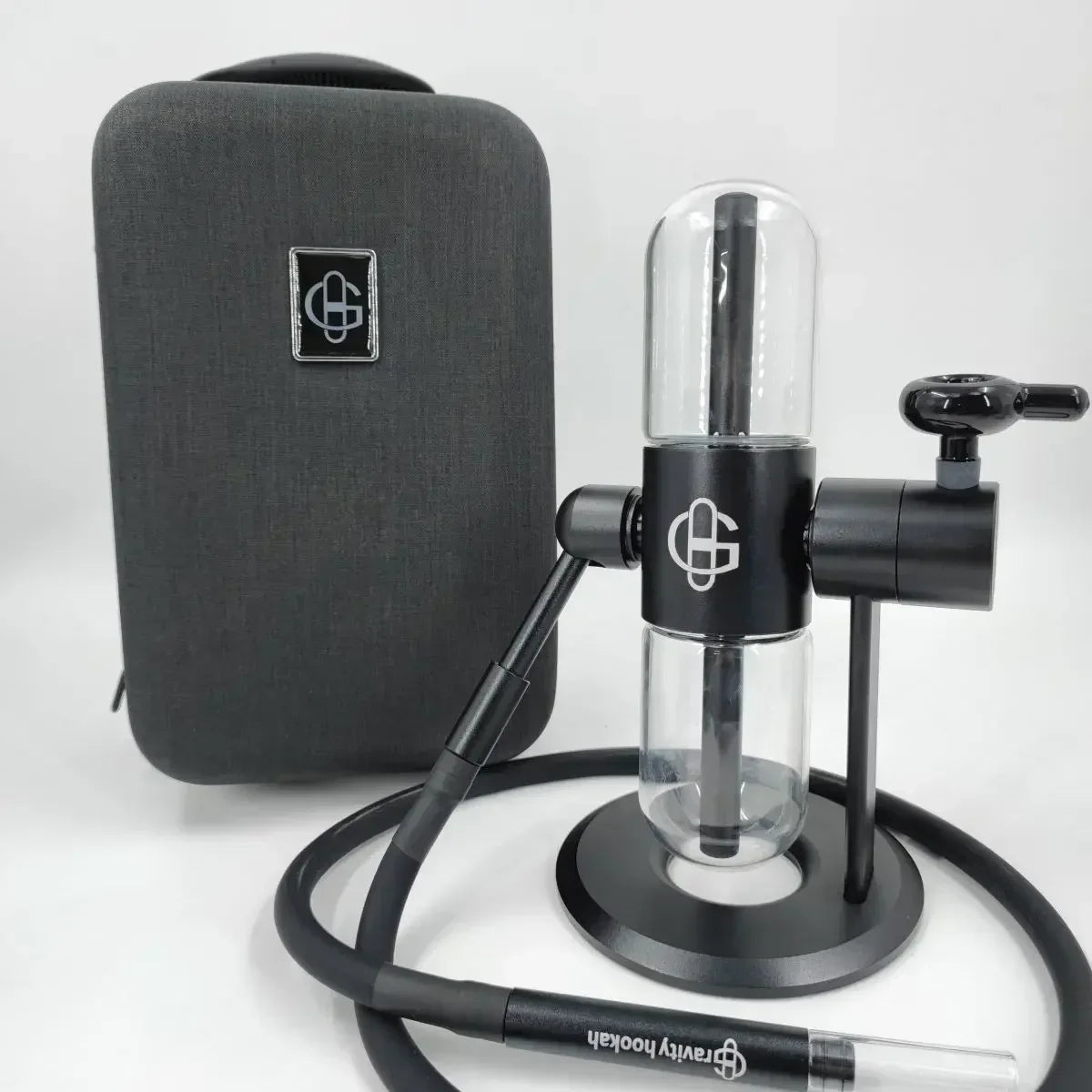 High Qulity Hookah Pipes Smoking Grass Set with Glass Tobacco Bowls Portable Handbag Metal Shisha Water Pipes Smoking Accessory